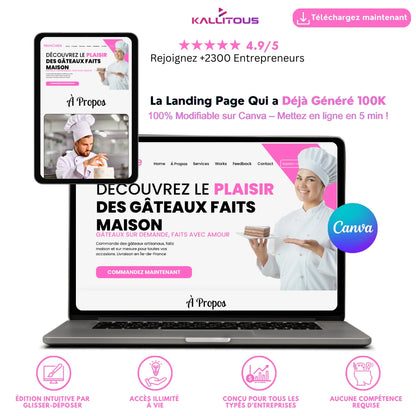 The Landing Page That Has Already Generated 100K€ - 100% Customizable on Canva